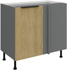 Unterschrank Cremona - Eiche/Anthrazit - 105 ND 1F BB