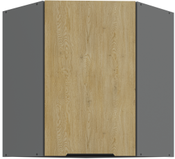 Oberschrank Cremona - Eiche/Anthrazit - 60x60 GN-72 1F (45°)