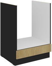 Unterschrank für Einbaubackofen Cremona - Eiche/Schwarz - 60 D GAZ BB