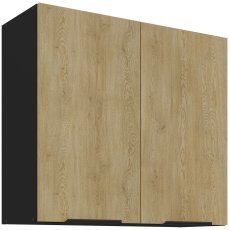 Oberschrank Cremona - Eiche/Schwarz - 80 G-72 2F