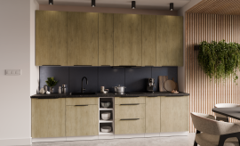 Küchenzeile Cremona - Eiche/Weiß