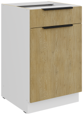 Unterschrank Cremona - Eiche/Weiß - 50 D 1F 1S BB