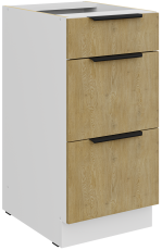 Unterschrank Cremona - Eiche/Weiß - 40 D 3S BB