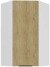 Oberschrankecke Cremona - Eiche/Weiß - 60x60 GN-108 1F (45°)