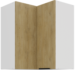 Oberschrankecke Cremona - Eiche/Weiß - 60x60 GN-72 2F (90°)