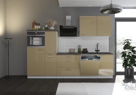 Küchenzeile Lara 280 cm - Cappuccino - 1 Set