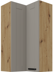 Obere Eckschrank Luna - Ton­grau/Eiche Artisan - 60x60 GN-108 2F (90°)