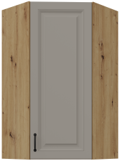 Obere Eckschrank Stilo - сlaygrey/Eiche Artisan - 60x60 GN-108 1F (45°)