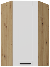 Oberschrank Ecke Luna - weiß/Artisan Eiche - 60x60 GN-108 1F (45°)