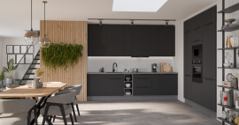 Küchenzeile Aria - schwarz/Anthrazit