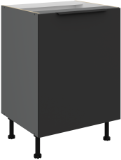 Unterschrank Aria - schwarz/anthrazit - 60 D 1F BB