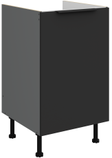Unterschrank Aria - schwarz/Anthrazit - 50 ZL 1F BB