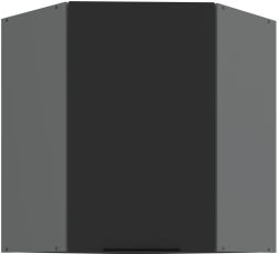 Oberschränk Aria - schwarz/Anthrazit - 60x60 GN-72 1F (45°)
