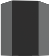 Oberschrankecke Aria - schwarz/Anthrazit - 60x60 GN-90 1F (45°)