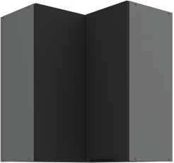 Oberschrank Aria - schwarz/Anthrazit - 60x60 GN-72 2F (90°)