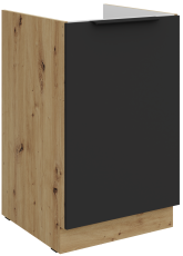 Unterschrank Aria - schwarz/Artisan Eiche - 50 ZL 1F BB