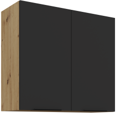 Oberschrank Aria - schwarz/Artisan Eiche - 80 G-72 2F