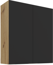 Oberschrank Aria - schwarz/Artisan Eiche - 80 G-90 2F