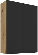 Oberschrank Aria - schwarz/Artisan Eiche - 80 G-108 2F