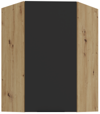 Oberschrankecke Aria - schwarz/Artisan Eiche - 60x60 GN-108 1T (45°)
