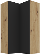 Oberschrank Aria - schwarz/Artisan Eiche - 60x60 GN-108 2F (90°)