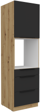 Hoher Schrank Aria - schwarz/Artisan Eiche - 60 DPS-210 3S1F
