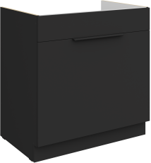 Unterschrank Aria - schwarz - 80 ZL 1S BB