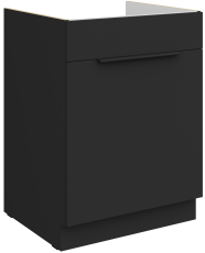 Unterschrank Aria - schwarz - 60 ZL 1S BB