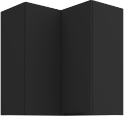 Obere Eckschrank Aria - schwarz - 60x60 GN-72 2F (90°)