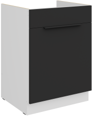 Unterschrank Aria - schwarz/weiß - 60 ZL 1S BB