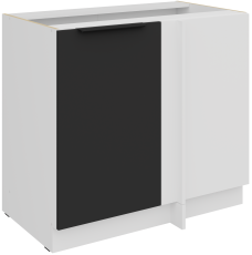 Unterschrank Aria - schwarz/weiß - 105 ND 1F BB