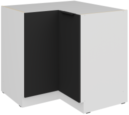 Unterschrank Aria - schwarz/weiß - 90x90 DN 2F BB