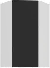 Obere Eckschrank Aria - schwarz/weiß - 60x60 GN-108 1F (45°)