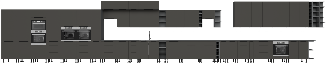 Oberschrank Aria - grau/anthrazit - 40 G-90 1T