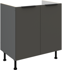Unterschrank Aria - grau/anthrazit - 80 ZL 2F BB