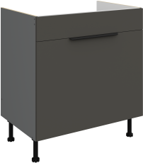 Unterschrank Aria - grau/anthrazit - 80 ZL 1S BB