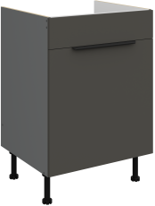 Unterschrank Aria - grau/anthrazit - 60 ZL 1S BB