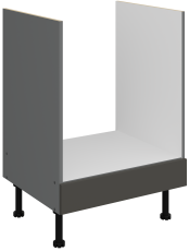 Unterschrank für Einbaubackofen Aria - grau/anthrazit - 60 D GAZ BB