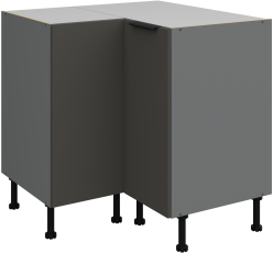 Unterschrank Aria - grau/anthrazit - 90x90 DN 2F BB