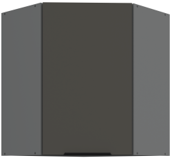 Obere Eckschrank Aria - grau/anthrazit - 60x60 GN-72 1F (45°)