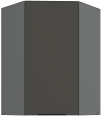 Obere Eckschrank Aria - grau/anthrazit - 60x60 GN-90 1F (45°)