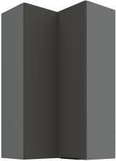 Obere Eckschrank Aria - grau/anthrazit - 60x60 GN-108 2F (90°)