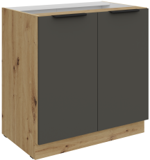 Unterschrank Aria - grau/Artisan Eiche - 80 D 2F BB