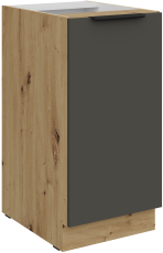 Unterschrank Aria - Grau/Artisan Eiche - 40 D 1F BB