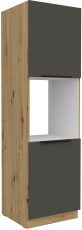 Hoher Schrank Aria - grau/Artisan-Eiche - 60 DP-210 2F