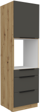 Hoher Schrank Aria - grau/Artisan Eiche - 60 DPS-210 3S1F