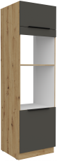 Hoher Schrank Aria - grau/Artisan Eiche - 60 DPM-210 2F