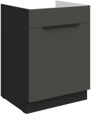 Unterschrank Aria - grau/schwarz - 60 ZL 1S BB