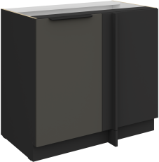 Unterschrank Aria - grau/schwarz - 105 ND 1F BB