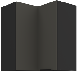 Obere Eckschrank Aria - grau/schwarz - 60x60 GN-72 2F (90°)